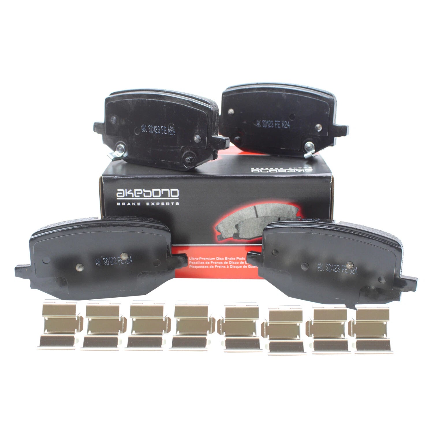 Set of 4 Akebono Severe Duty Rear Disc Brake Pads for Ford Police Interceptor Utility (2013–2019)