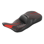 Black Red Rider Passenger Seat for Harley Electra Glide FLHT (1997-2007)