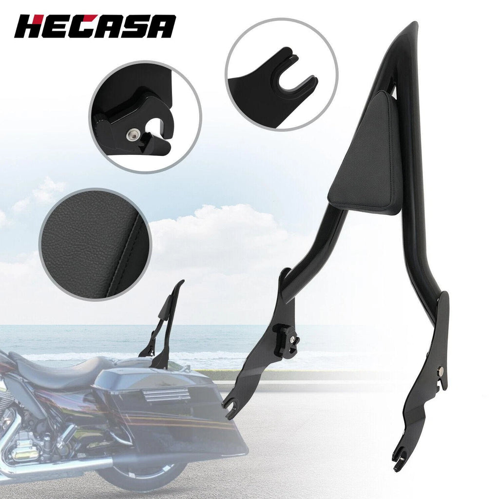 28" Backrest Sissy Bar for Harley Road Glide, Street Touring, Road King (2009–2025)