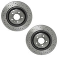 Set of 2 Brembo Xtra Rear X-Drilled 330mm Brake Disc Rotors for Audi S4 S5 (2010–2020)