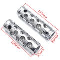 25mm Chrome Slotted Hand Grips for Harley Road King/Street Glide/Fat Boy