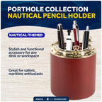Porthole Collection Nautical Pencil Holder for Desk