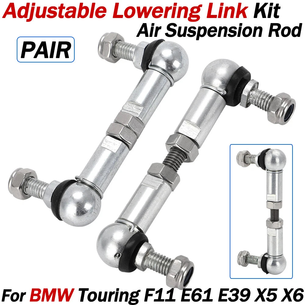 Adjustable Lowering Link Air Suspension Rod for BMW Touring F11 E61 E39 X5 X6