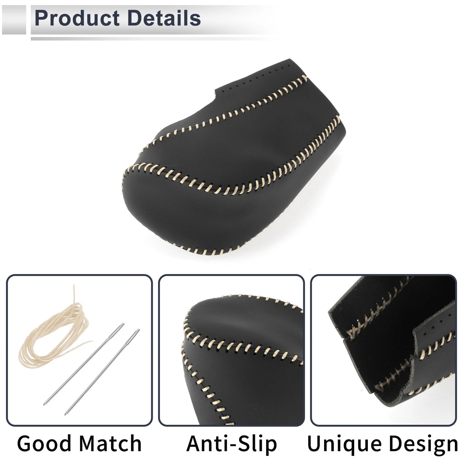 1 Pc Gear Shift Knob Cover for Chevrolet Cruze (2011–2015) Black Beige