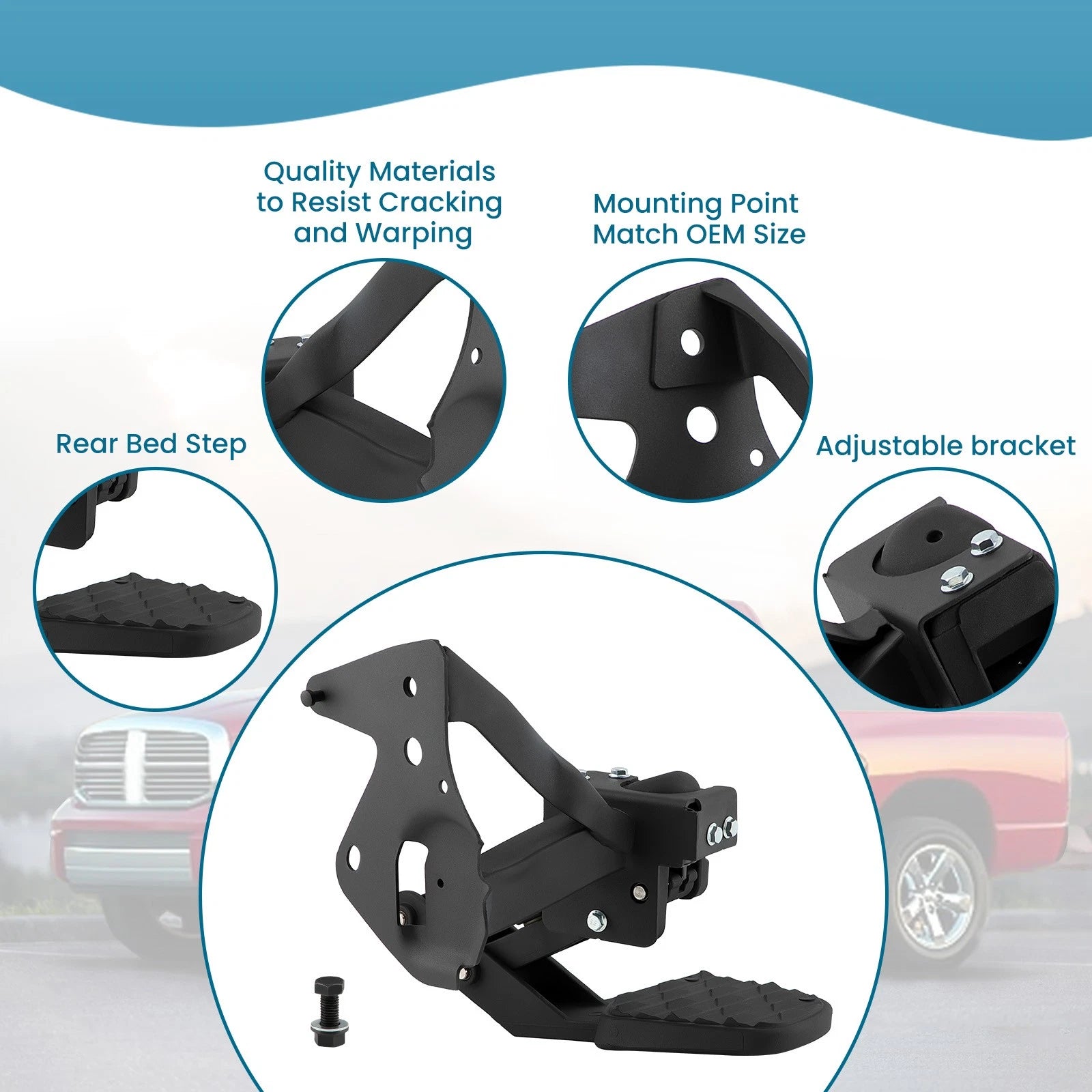 Rear Bed Step for Ram 1500 DT (2019–2021) Dual Exhaust