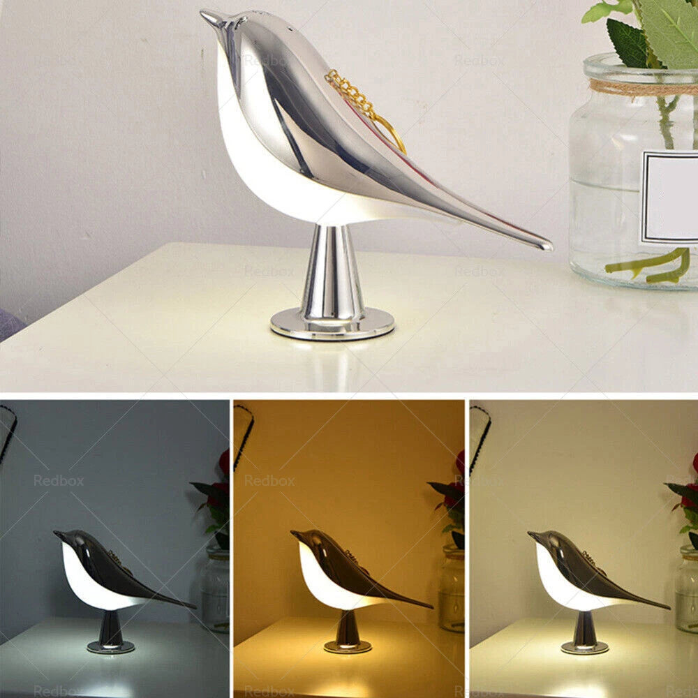 LED Table Desk Lamp for Modern Magpie Bird (Touch, Night Light)