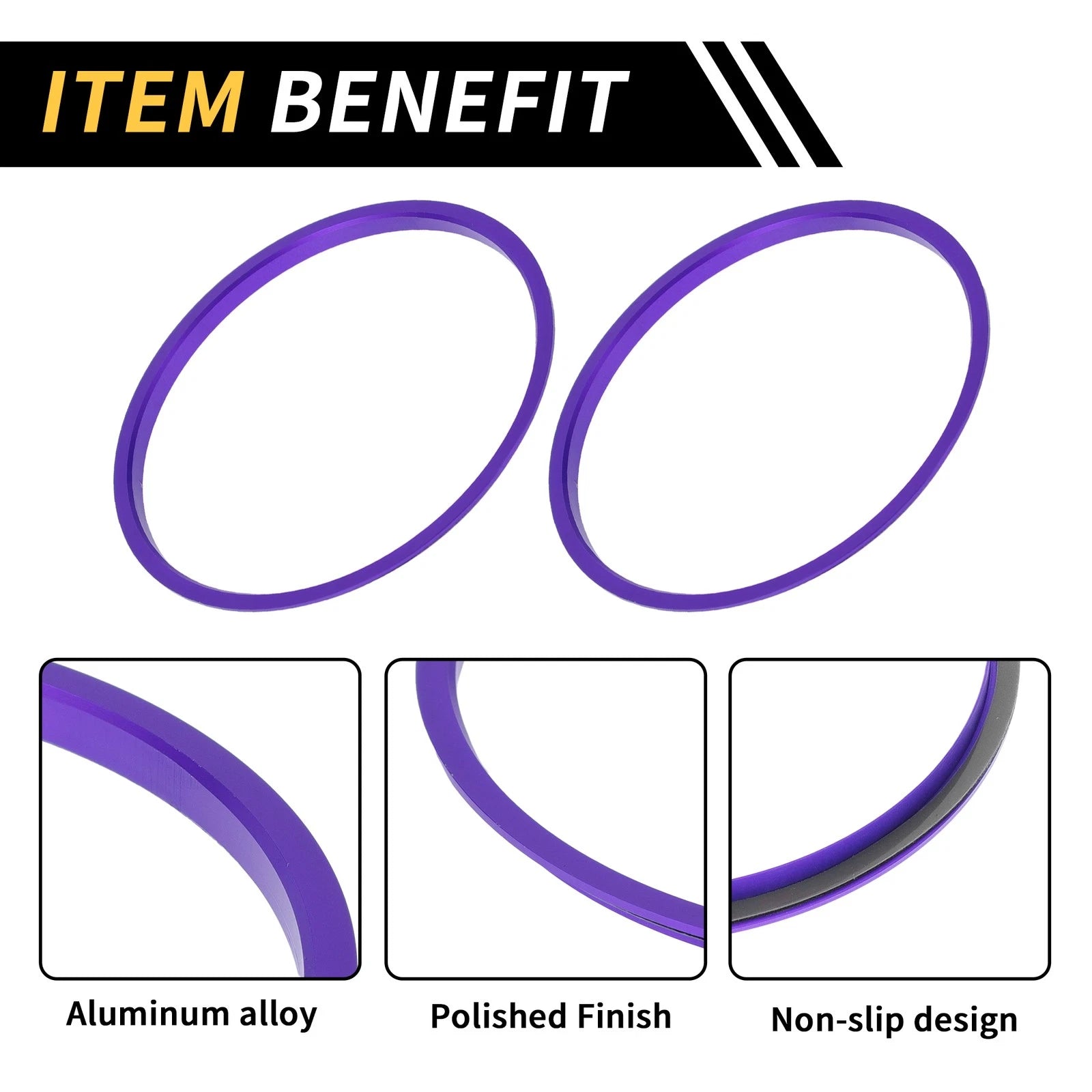 Set of 4 AC Vent Dashboard Decoration Rings for Toyota Tacoma (2016–2021) Purple