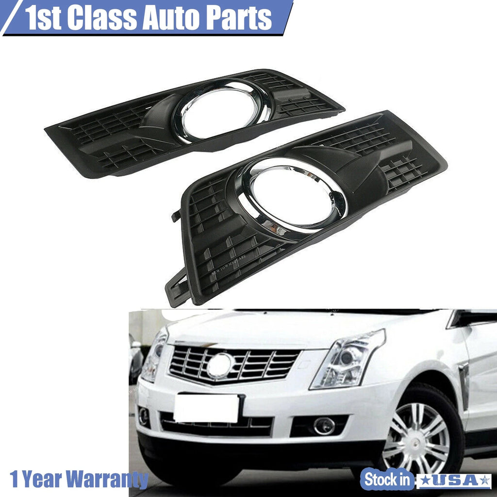 Set of 2 Fog Light Cover Bezel Trim Chrome for Cadillac SRX (2010–2016)