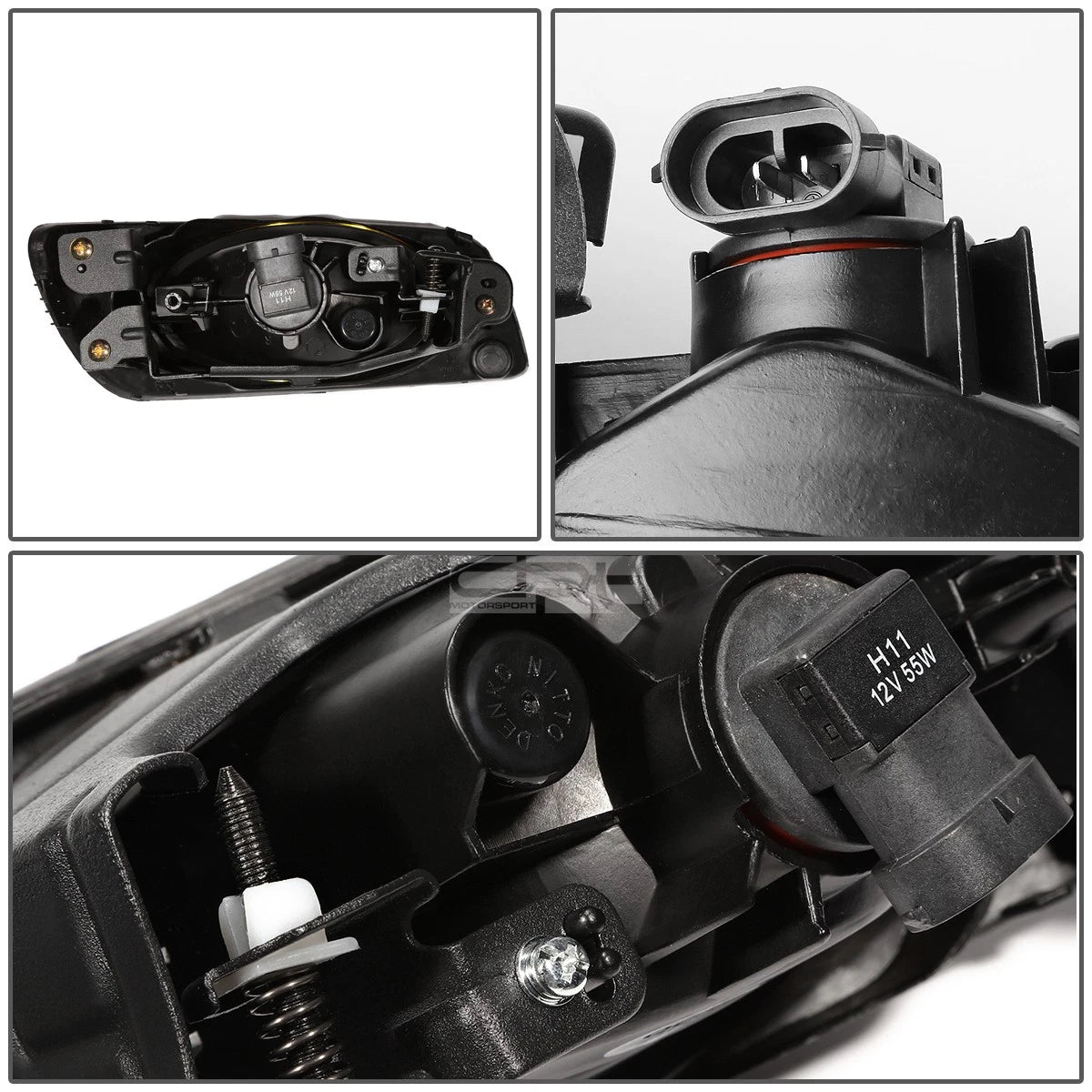 Fog Lights Pair with Switch & Wiring for Honda Civic Sedan (2012)