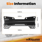 Durable Steel Plow Mount for Polaris Ranger XP 1000 (2018–2022) Black