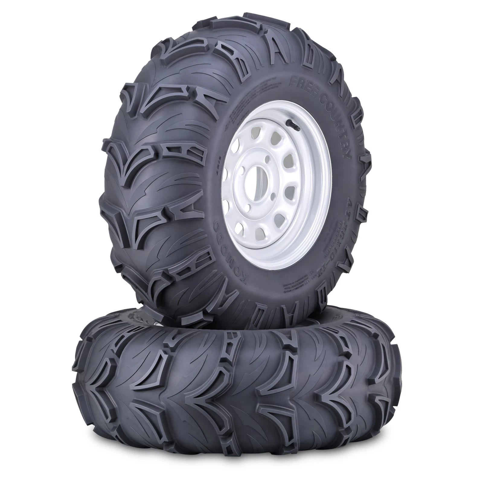 Set of 2 ATV Tires & Wheels 26X10-12 for Komodo (4x110 PCD)