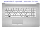 Palmrest Non-Backlit Keyboard & Touchpad for HP 17-BY 17-CA (2017–2018) L92785-001