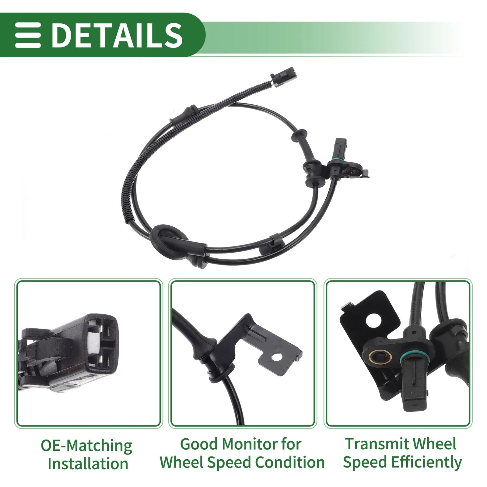 ABS Wheel Speed Sensor No. 59930A7000 for Kia Forte (2010–2013) Right Rear