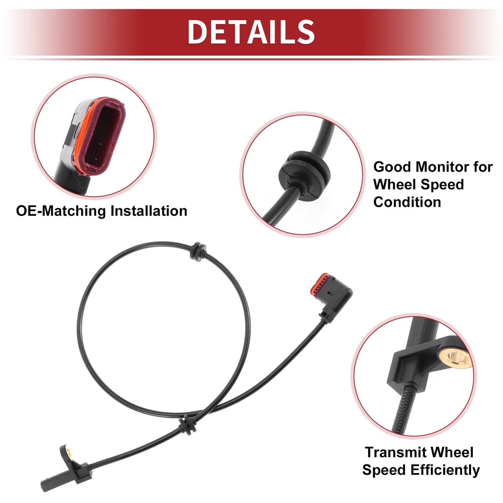 ABS Wheel Speed Sensor No. 2215400117 for Mercedes-Benz S550 (2007–2010)