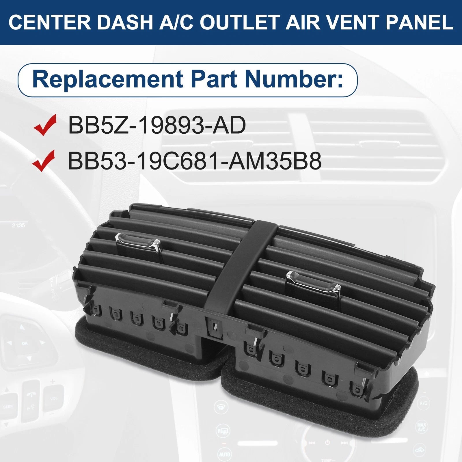 A/C Heater Air Outlet Louver Vent for Ford Explorer (2011-2015)