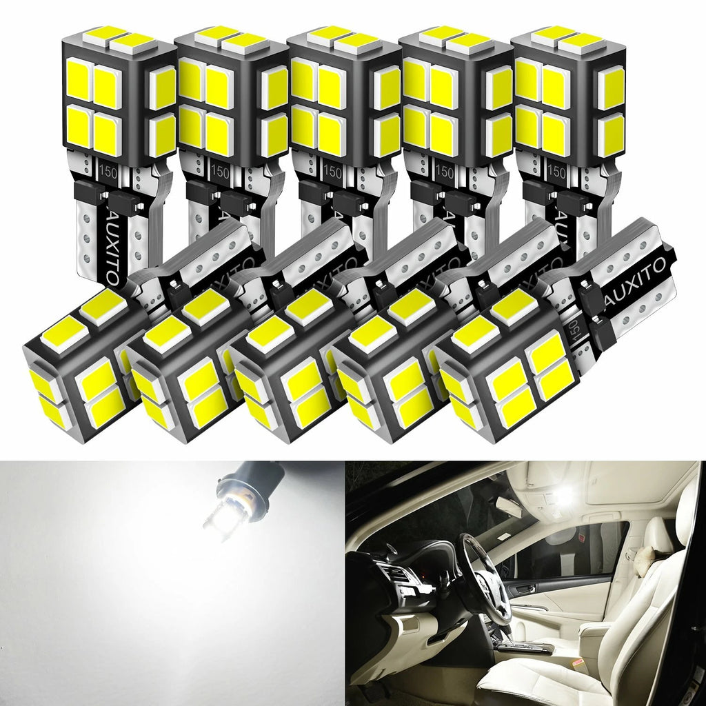 AUXITO T10 194 LED Bulbs for License Plate Side Marker Map (168 194 2825)