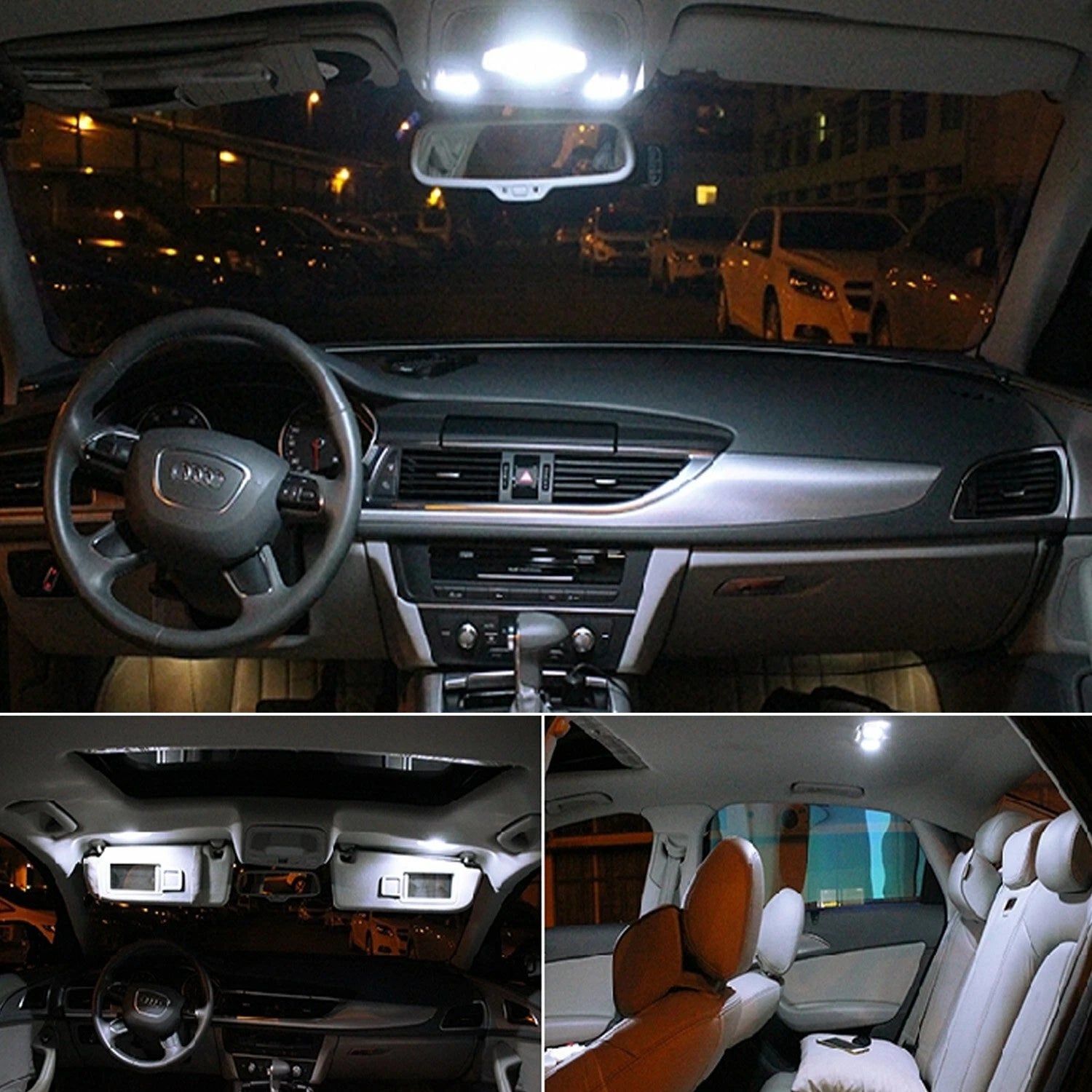 10Pcs White LED Interior Dome Map License Light Bulbs for Various Models (YYYY–YYYY)
