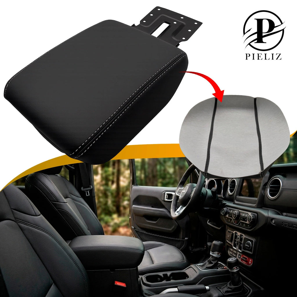 Center Console Armrest Leather Cover for Jeep Wrangler (2018–2020)