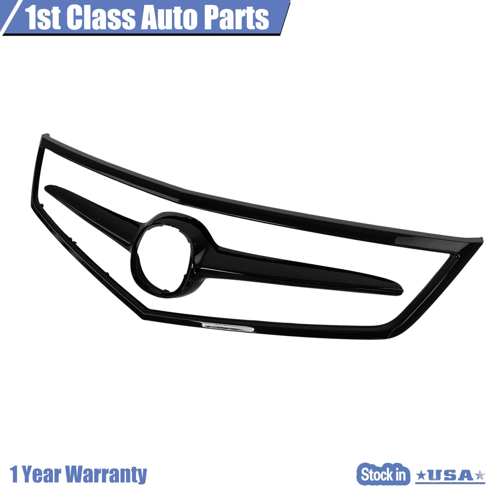 2X Front Bumper Grille Trim for Acura TSX (2006–2008) Black Light