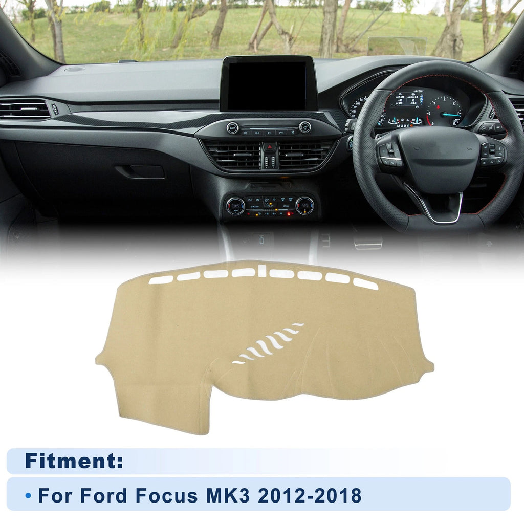Dash Cover for Ford Focus MK3 (2012–2018) Without HUD, Beige