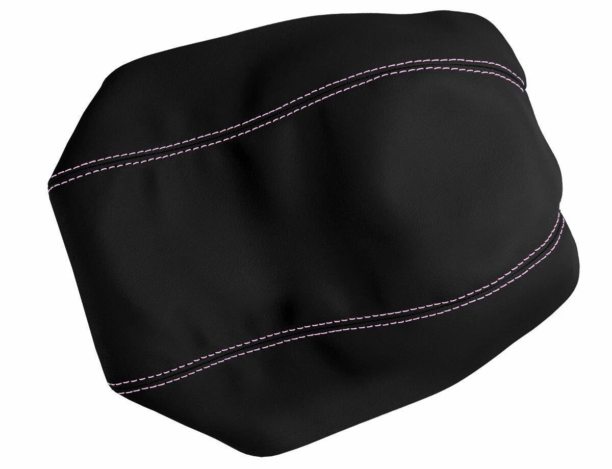 Leather Console Lid Armrest Cover for Dodge Avenger (2008–2014) Pink Stitch