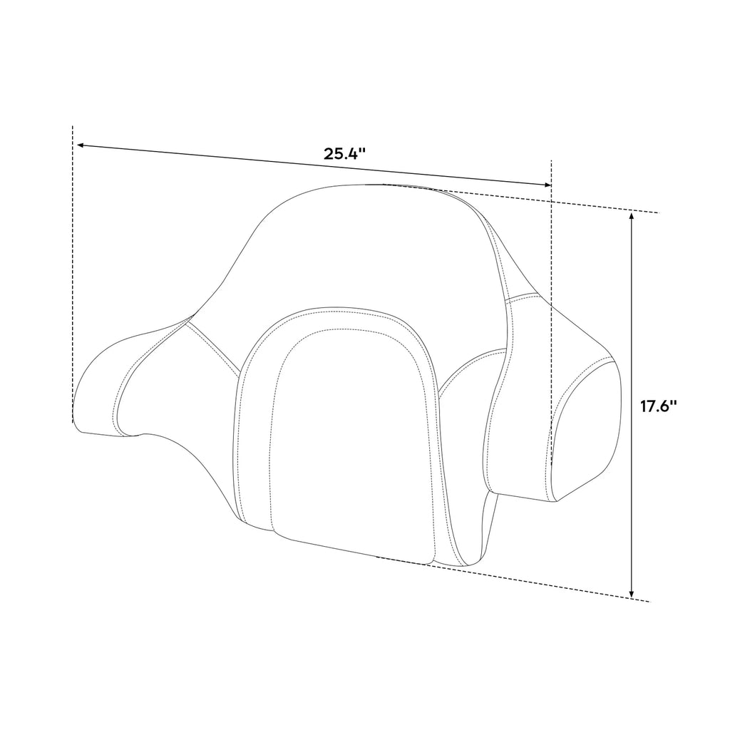 Black King Chopped Trunk Backrest for Harley Road Glide (2014–2024)