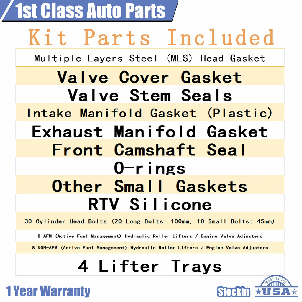 Set of MLS Head Gaskets with Bolts for GMC Envoy, Yukon, Chevy Tahoe (2002–2009)