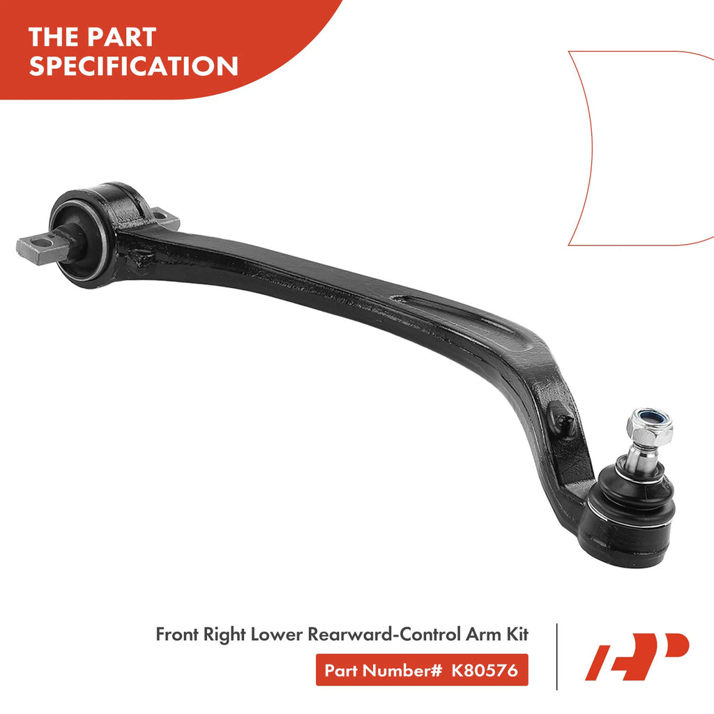 2X Front Lower Rearward Control Arm with Ball Joint for Chrysler Dodge Eagle
