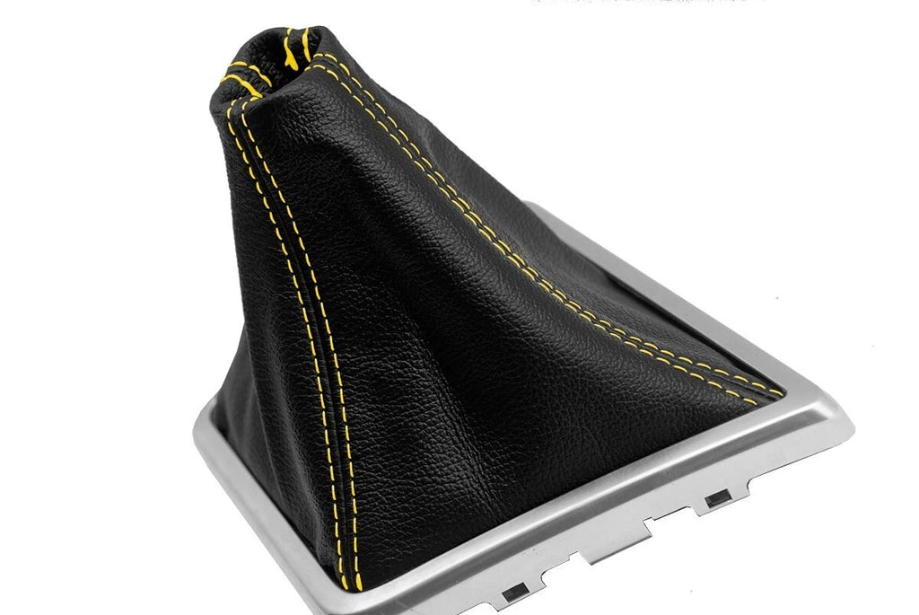 Manual Shift Boot for Dodge Challenger (2008–2014) Yellow Stitch Leather