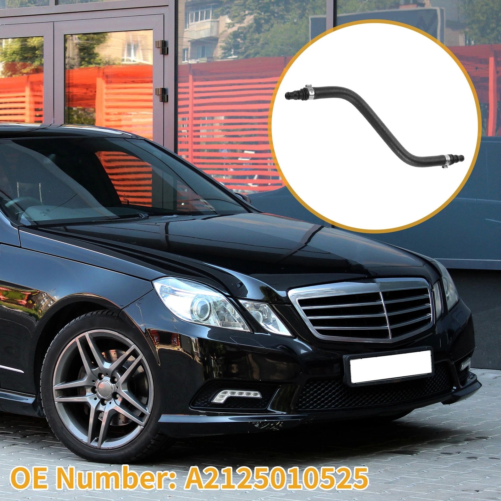 Vent Line Hose for Mercedes-Benz E350 (2010–2016) No.A2125010525 Rubber Black