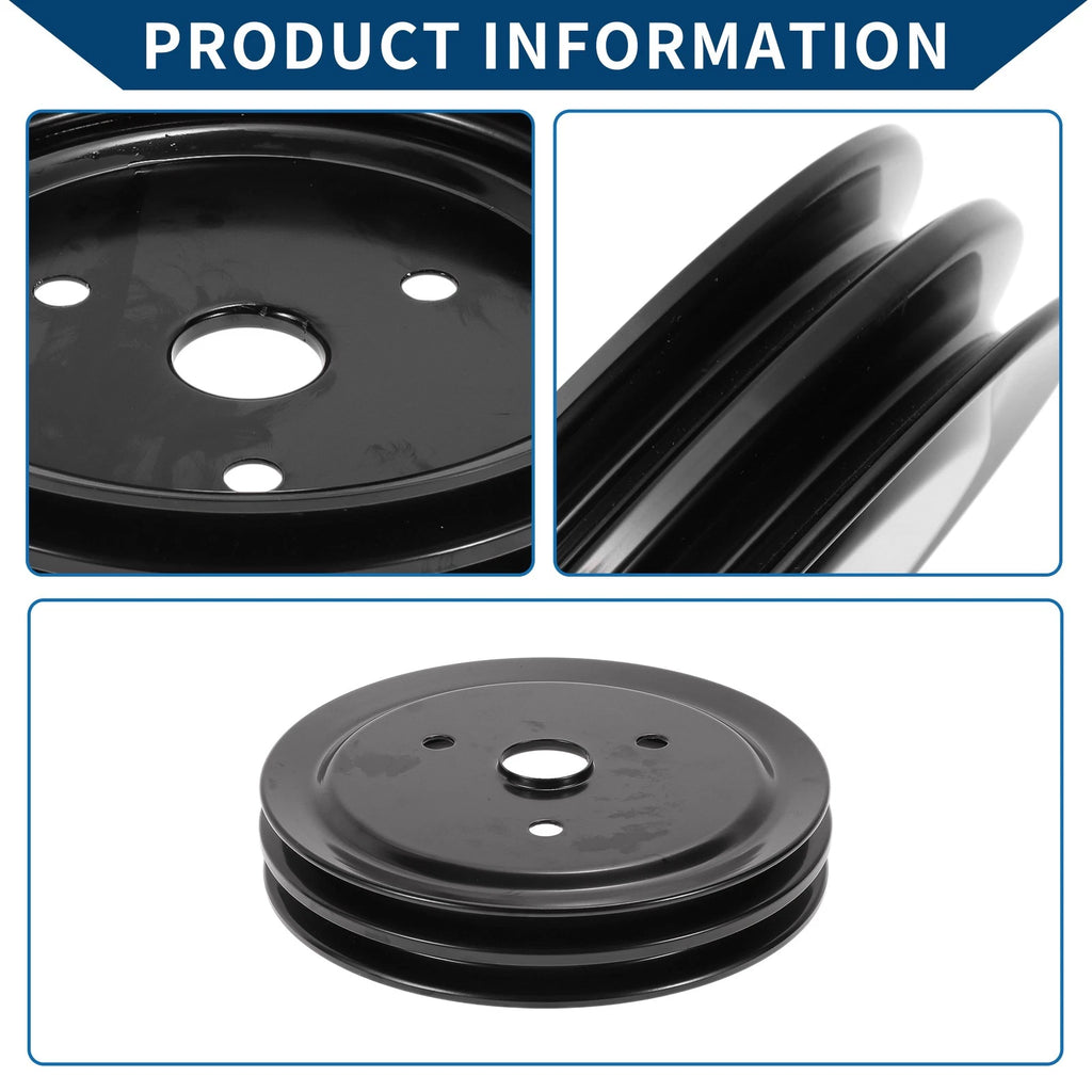 2X Double Groove Short Water Pump Crankshaft Pulley for Chevy SBC (1969–1986)