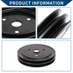 2X Double Groove Short Water Pump Crankshaft Pulley for Chevy SBC (1969–1986)