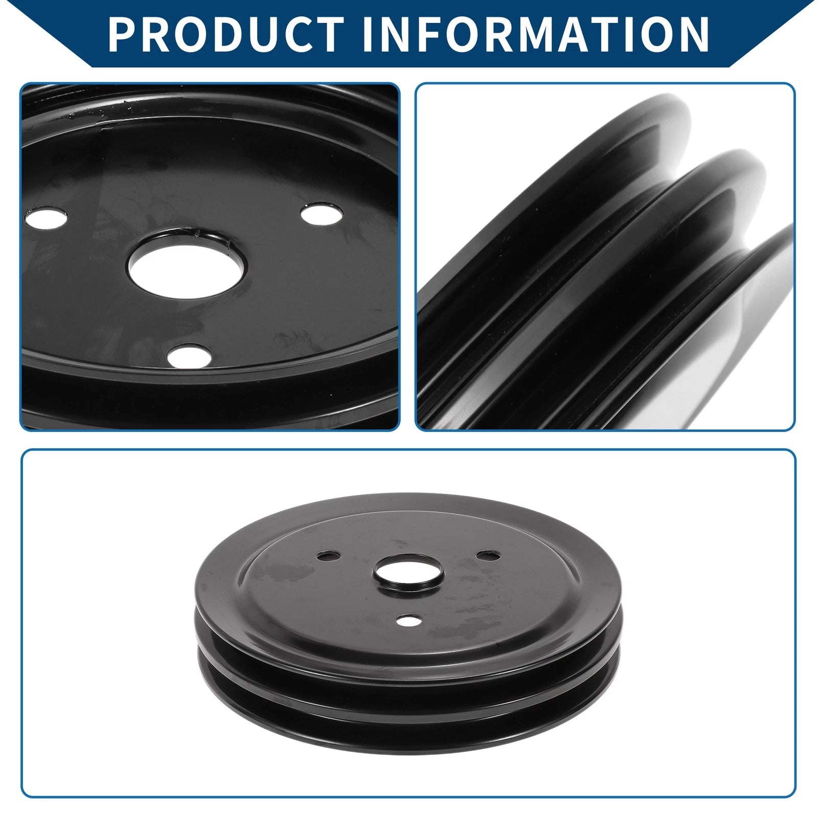 2X Double Groove Short Water Pump Crankshaft Pulley for Chevy SBC (1969–1986)