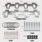 92MM Black Billet Fuel Rails Kit for LS Cathedral Port Cylinder Head (N/A)