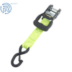 Set of 4 Heavy Duty 1.6" × 8' Tie Down Ratchet Straps with S Hook
