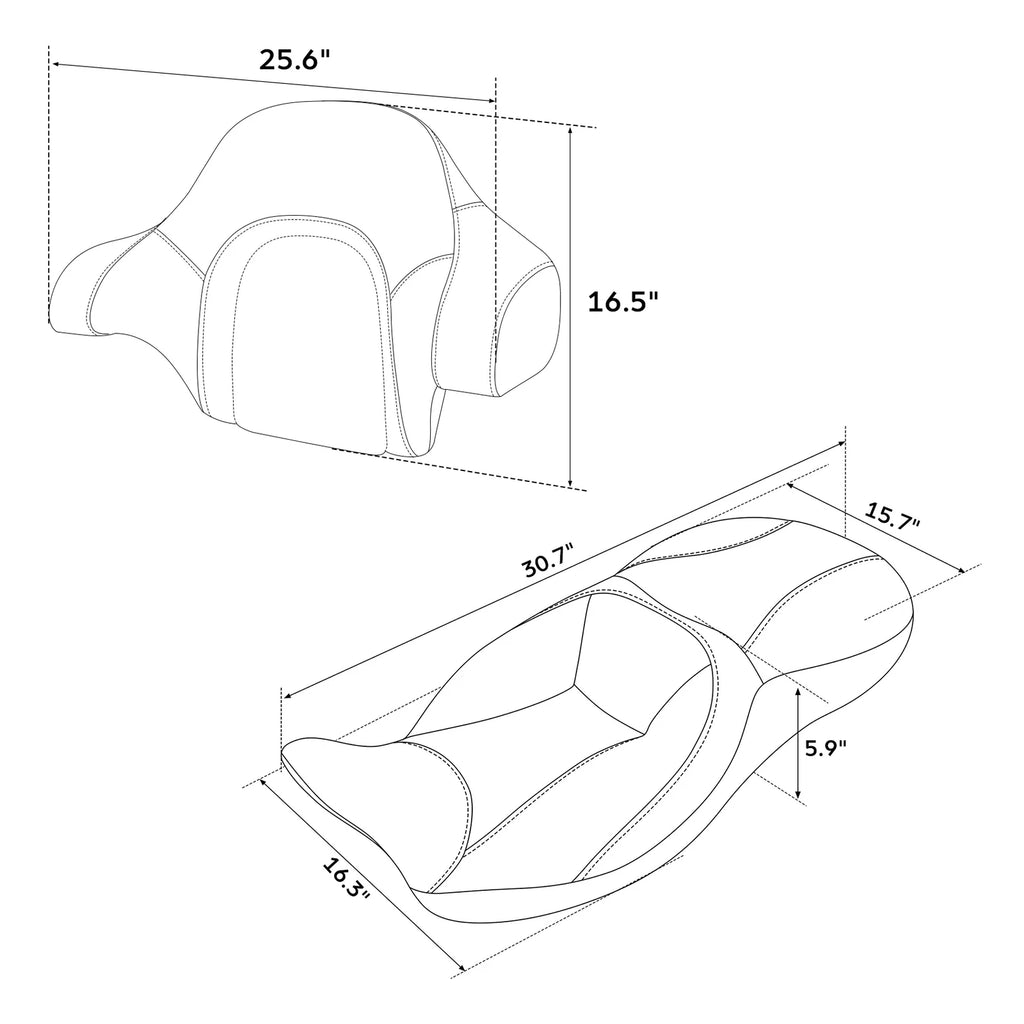 Seat Backrest Wrap-around for Harley Electra Glide (2014–2023)