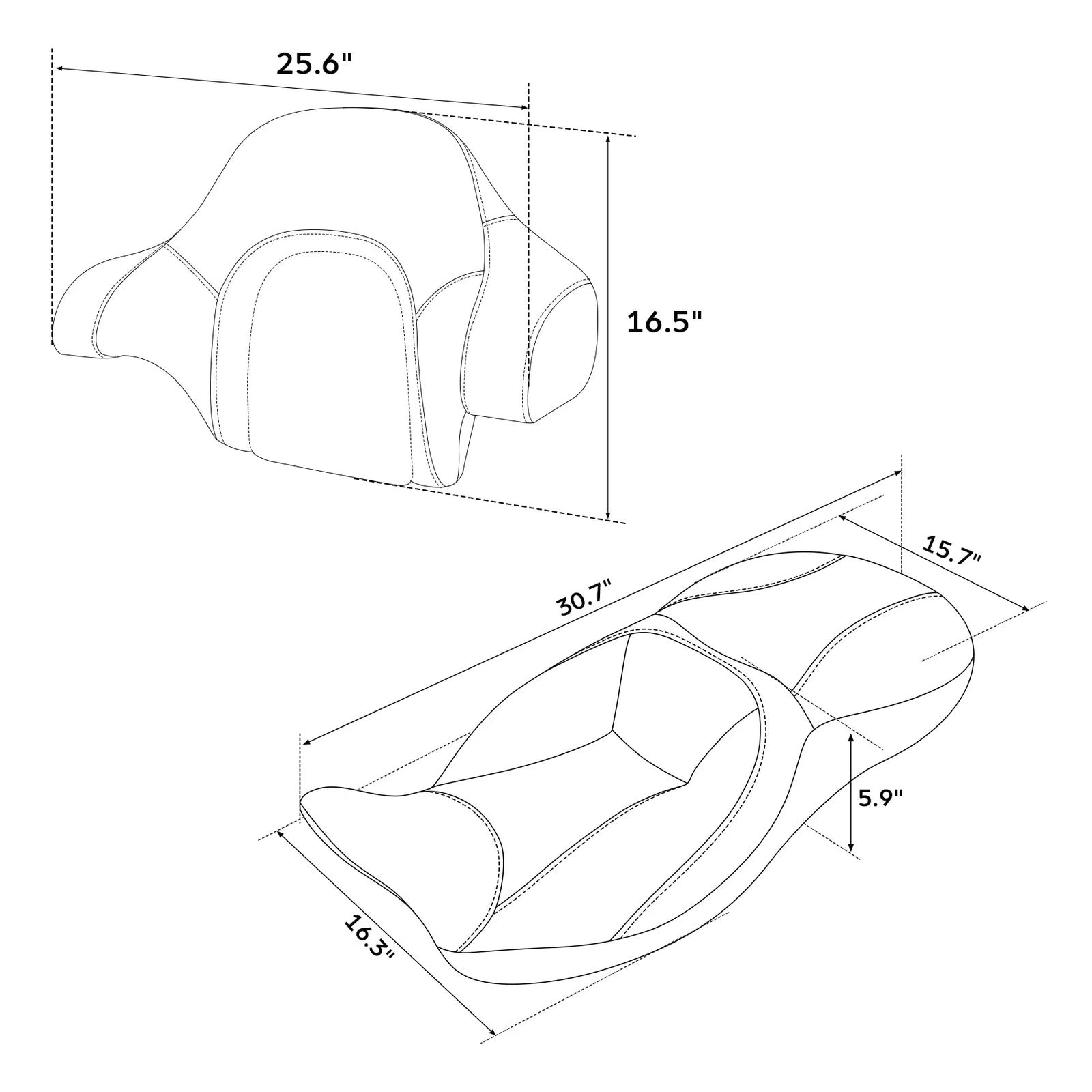 Seat Backrest Wrap-around for Harley Electra Glide (2014–2023)