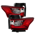 Set of 2 LED Tail Lights for Chevy Traverse (2018–2021) Red/Clear