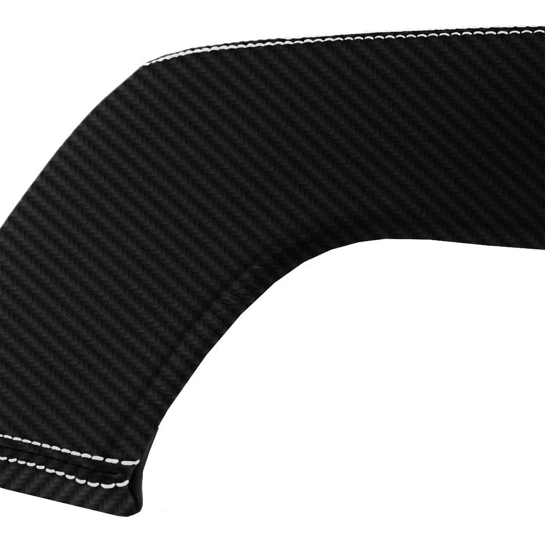 Console Armrest Cover for Lexus IS350 (2014–2016) - PVC Carbon Fiber, White Stitch