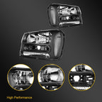 Set of 2 Headlights for Chevy Trailblazer (2002–2009)