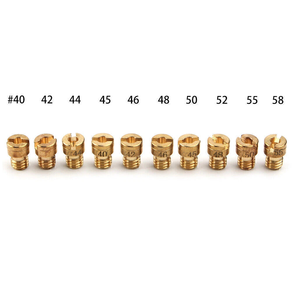 10 Pcs Main Jet M4 4mm for GY6 50cc 139QMB Scooter PZ19 (40-58, 42, 44, 45, 46)