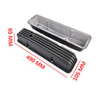 Polished Aluminum Finned Valve Covers for Chevy SBC Small Block (1958–1986)