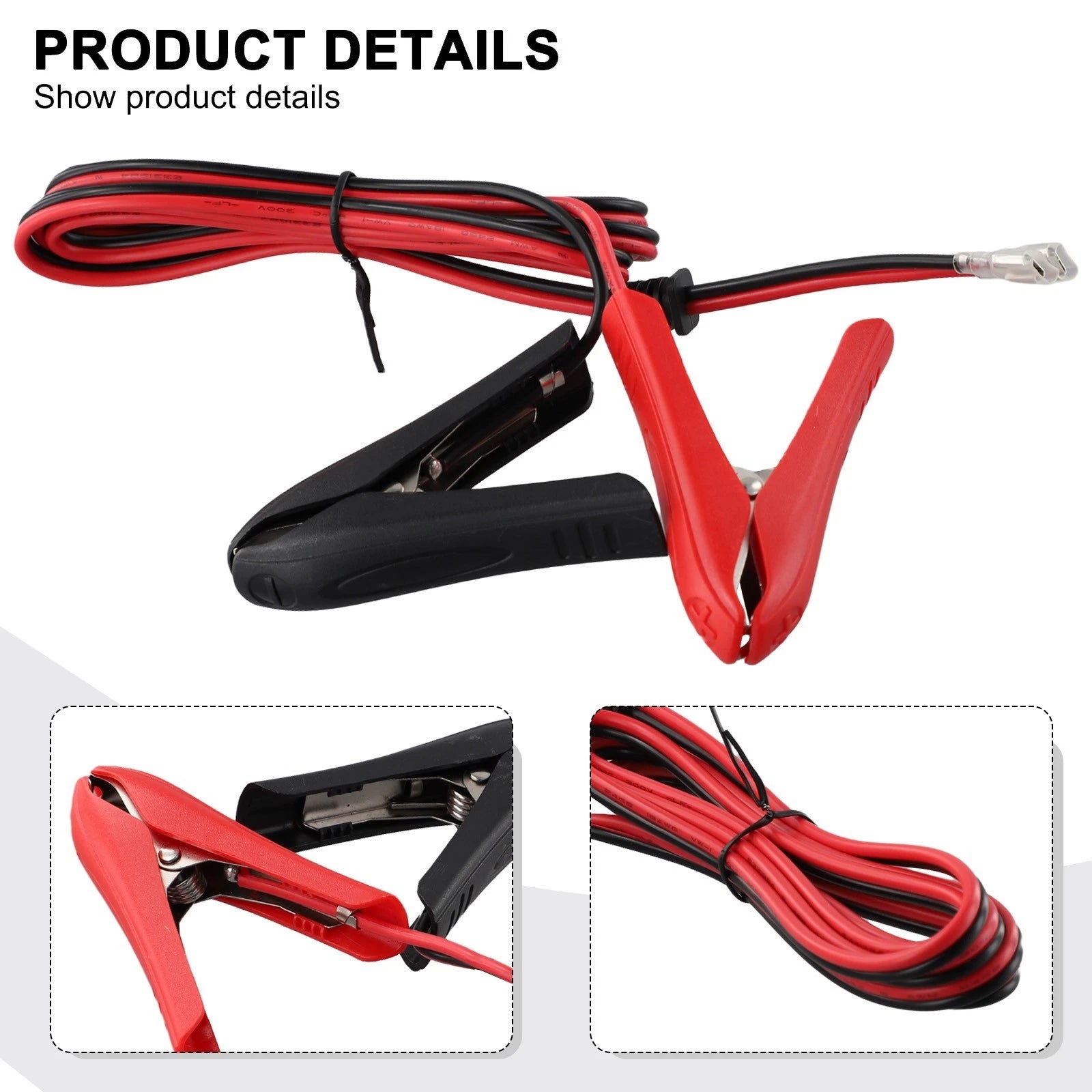 1.8m 18AWG Crimp Lock Terminal Extension Cable for Car Battery Clips (12V)