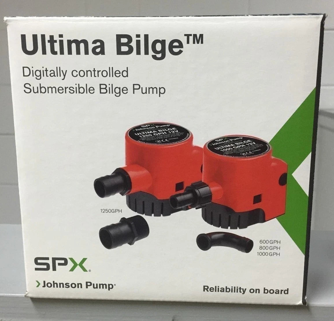 SPX Johnson Ultima Bilge Pump 12V 800 GPH with Integrated Switch 32-47259 131832