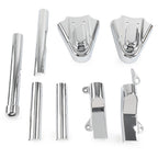 Rear Swingarm Covers for Harley Softail (2000–2007) Chrome