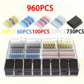 960pc Heat Shrink Butt Crimp Terminals Electrical Connectors for Automotive