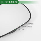 Left Side Convex Mirror Glass for Ford Ka (1996–2008) W/ Back