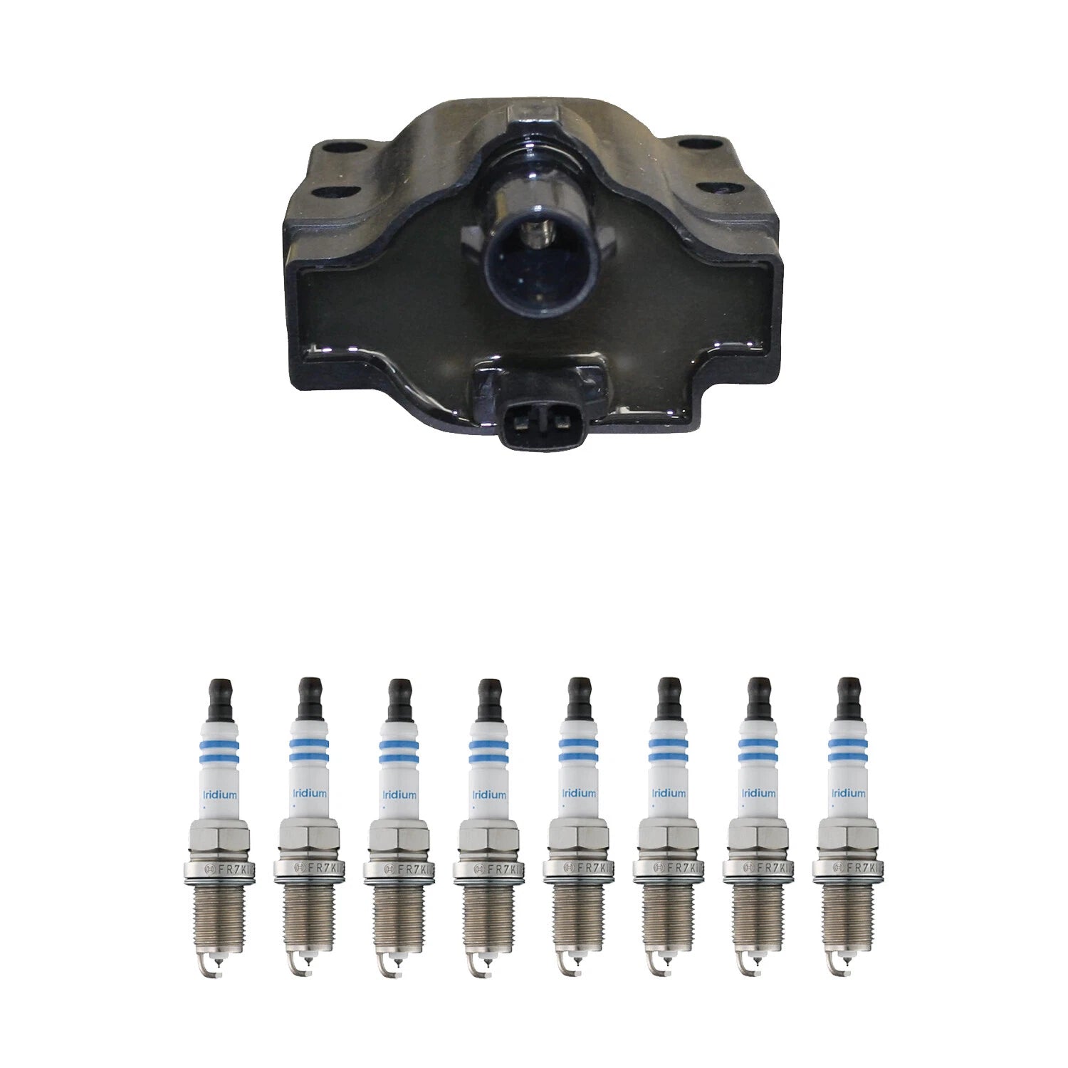 Set of 8 Ignition Coils & Bosch Double Iridium Spark Plugs for LS400 (1990–2000)