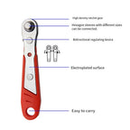 Ratchet Wrench Set for Narrow Space Repairs (Chrome Vanadium Steel)