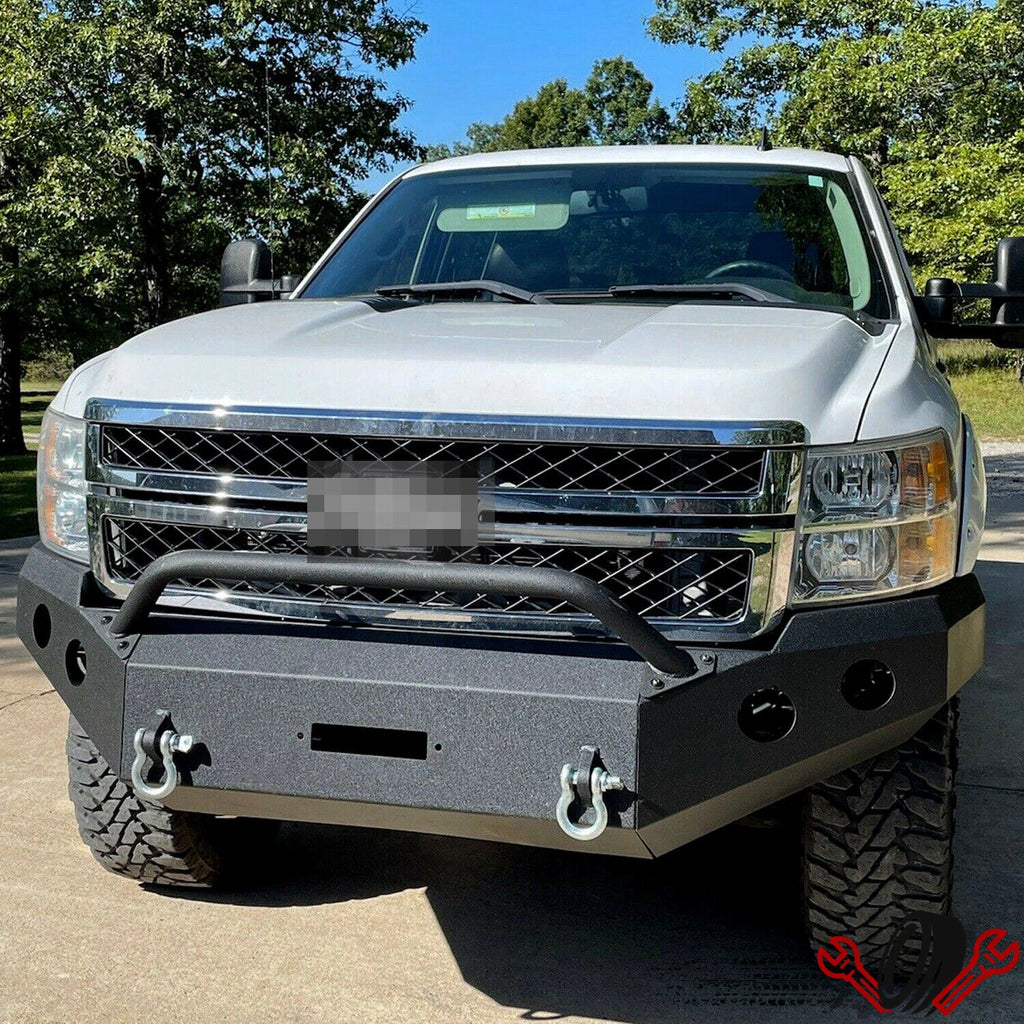 Powder Coated Steel Front Bumper for Chevy Silverado 2500HD 3500HD (2011–2014)